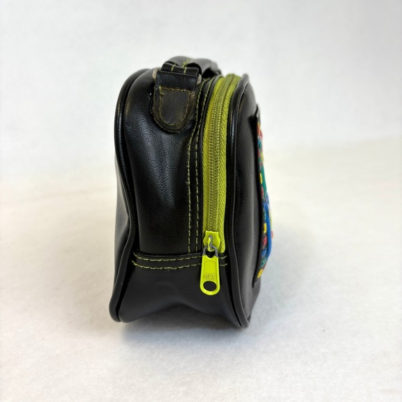 Rare VTG Sanrio Kerokero Keroppi Vintage Black Cosmetic Zipper Bag Pouch Kawaii - Picture 2 of 9